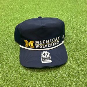 Michigan Wolverines Embroidered Old Script Hat '47 Brand Snapback Cap NWT